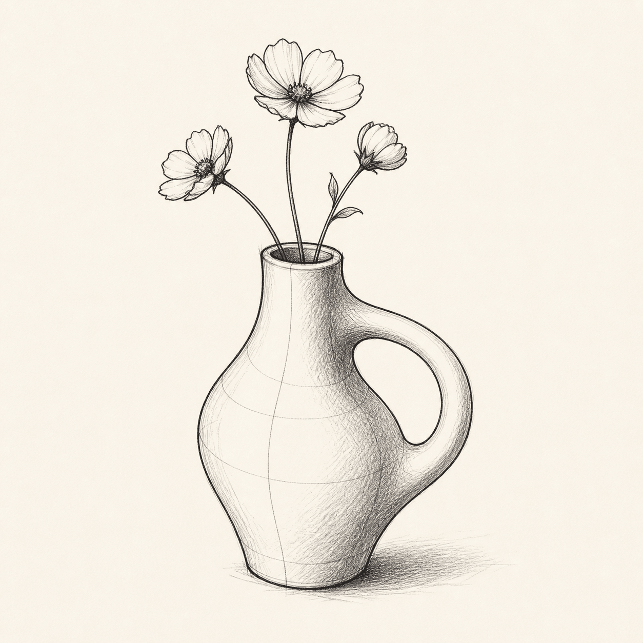 ループ花瓶 hand-drawn sketch
